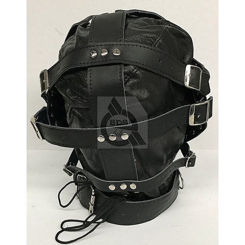 Leather Studded Sensory Deprivation Experience by BDStyle - Bondage Hoods