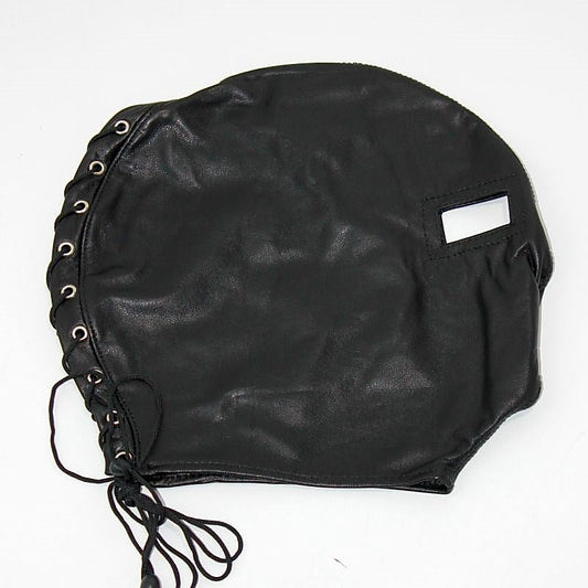 Open Eyed BDSM Hood Faux Leather by BDStyle - Bondage Hoods