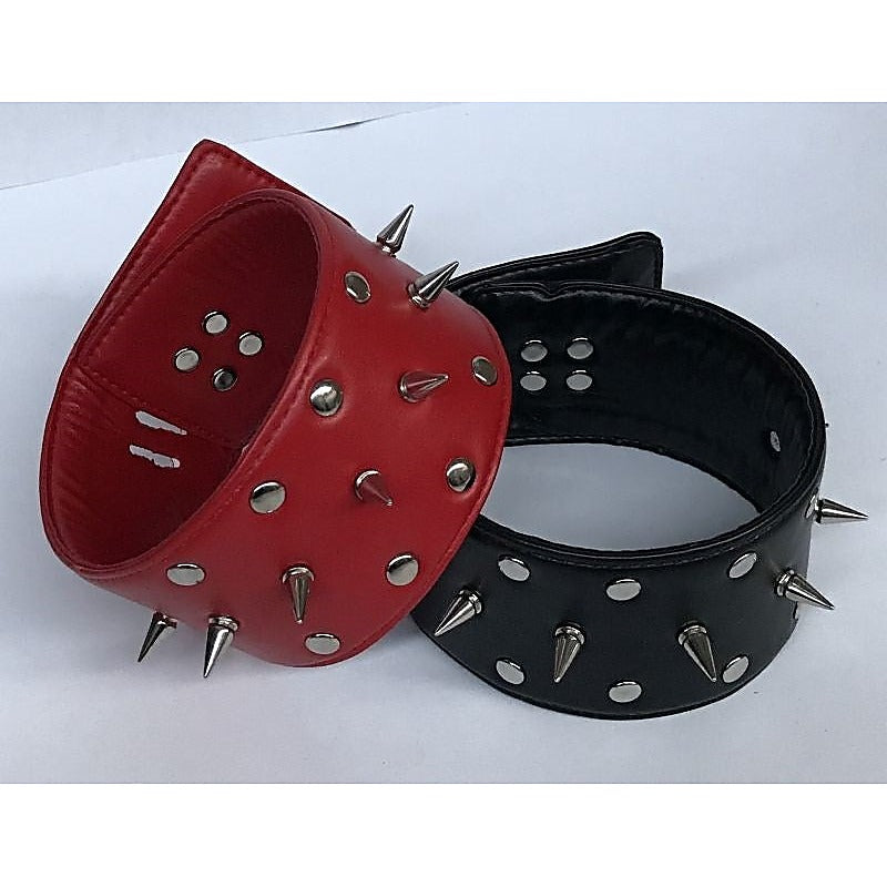 Bondage Classic Short Spike Collar by BDStyle - Metal Vibrators
