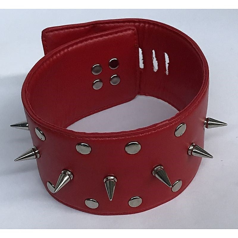Bondage Classic Short Spike Collar by BDStyle - Metal Vibrators