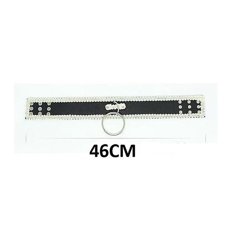 Lustful Studded and Laced Collar Heavy by BDStyle - Collars and Leads