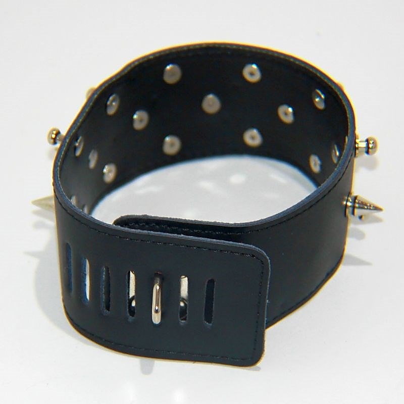 Rocky Studded & Spiked Collar Light by BDStyle - Collars and Leads