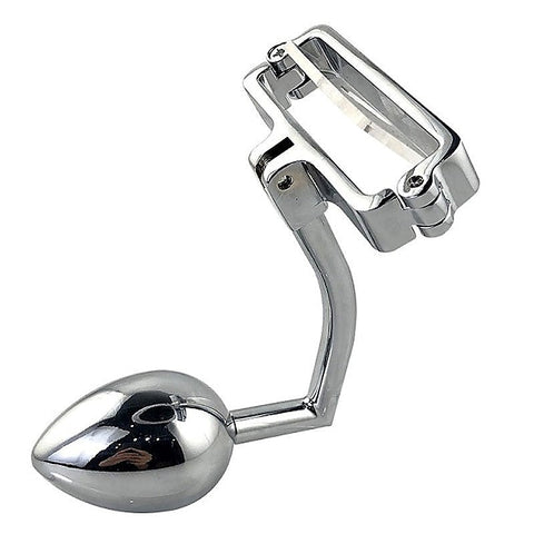 BDStyle Anal Hook With Ball Stretcher Premium Stainless Steel BDSM Gear - Ball and Cock Toys