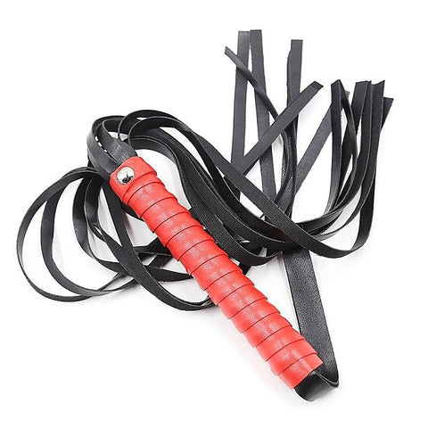 Premium Red and Black Flogger by BDStyle - Whips And Crops