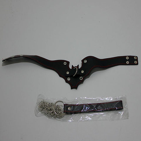 Batman Fetish Collar with Lead by BDStyle - Collars and Leads