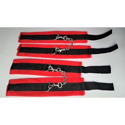 RednBlack Wrist & Ankle Cuffs by BDStyle - Cuffs and Restraints