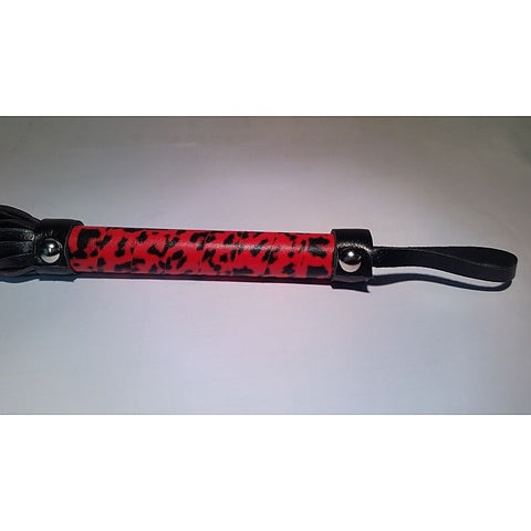 Professional Red Leopard Whip by BDStyle - Whips And Crops