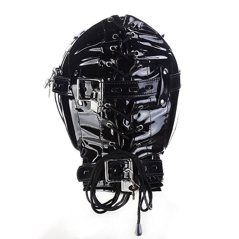 Total Lockdown Hood Slick Look by BDStyle - Bondage Hoods