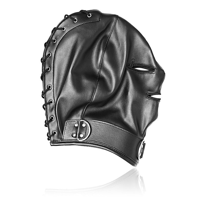 Basic Zipper Hood With O-Ring Collar by BDStyle - Bondage Hoods