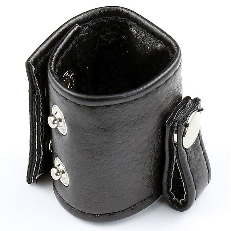 Leather Ball Stretcher with One Snap by BDStyle - Ball and Cock Toys