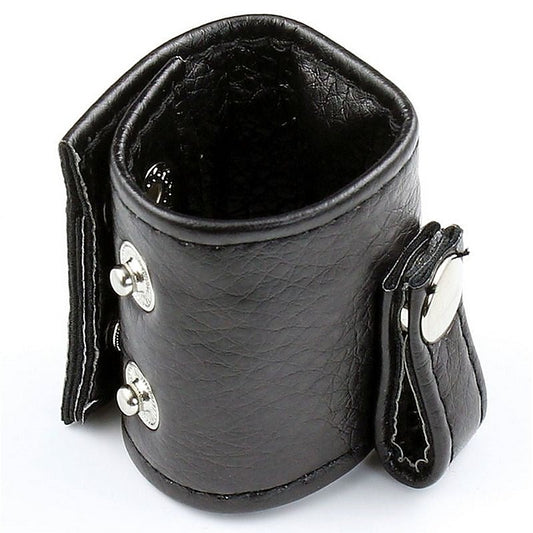 Leather Ball Stretcher with One Snap by BDStyle - Ball and Cock Toys