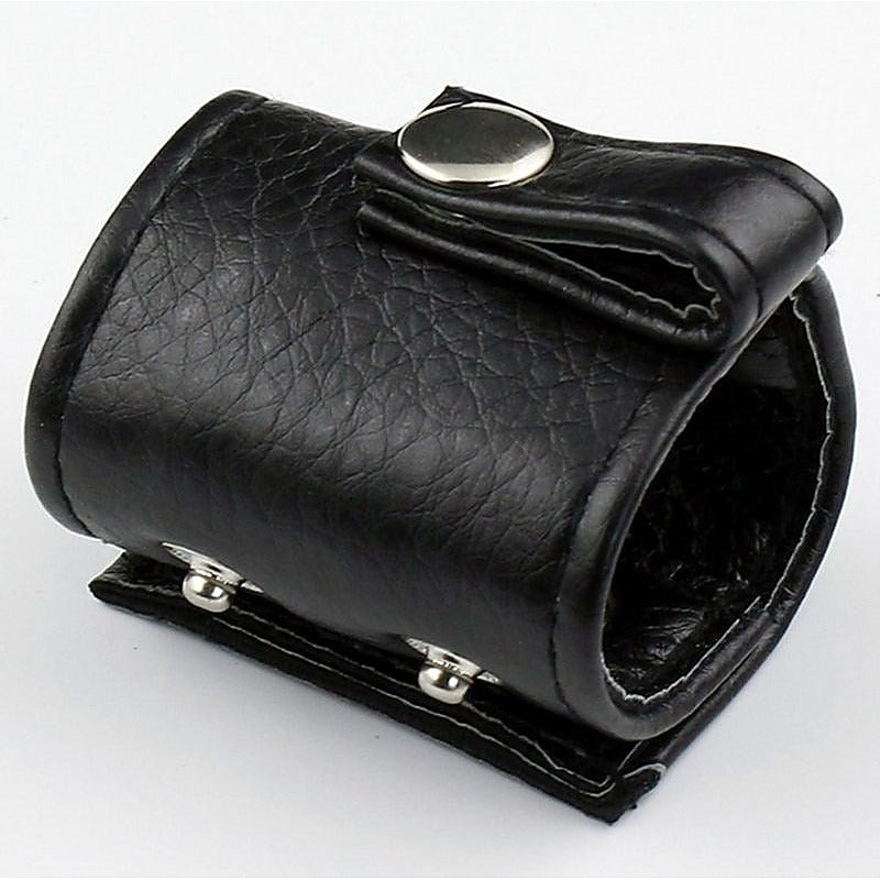Leather Ball Stretcher with One Snap by BDStyle - Ball and Cock Toys