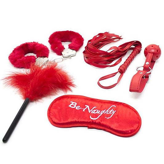 Red Lovers Metal Cuffs Restraint Kit by BDStyle - Bondage Kits