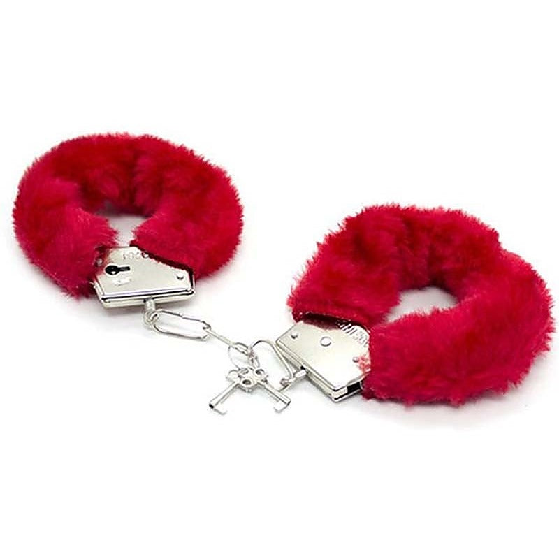 Red Lovers Metal Cuffs Restraint Kit by BDStyle - Bondage Kits