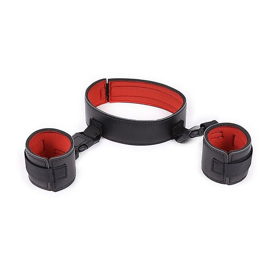 Collar With Hand Cuffs by BDStyle - Cuffs and Restraints