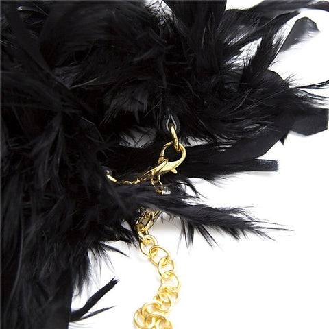 Feather Cuffs with Golden Chain by BDStyle - Cuffs and Restraints