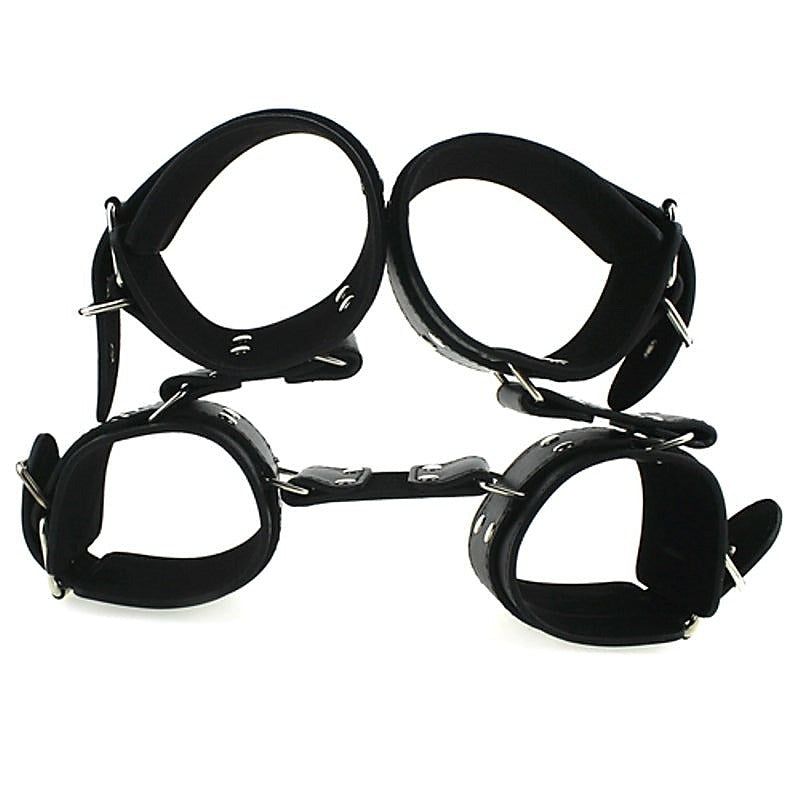 Adjustable Leather Cuffs Spreader Bar by BDStyle - Spreaders and Hangers