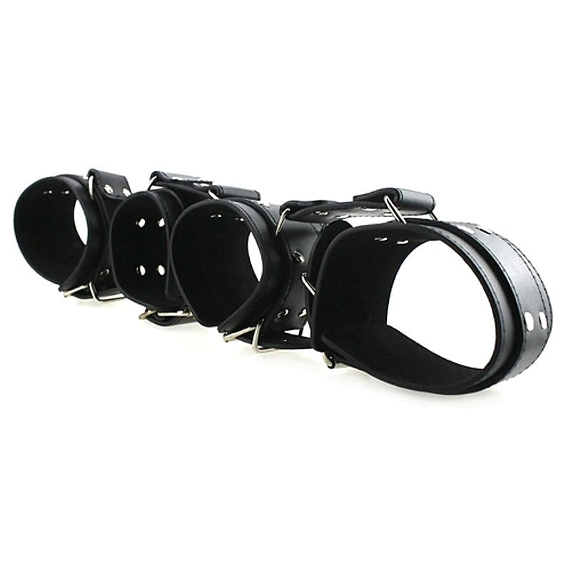 Adjustable Leather Cuffs Spreader Bar by BDStyle - Spreaders and Hangers