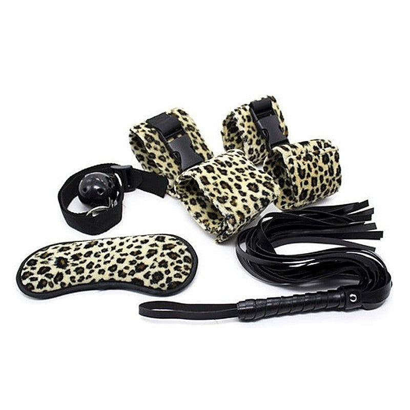 Leopard Print Soft Restraint Kit by BDStyle - Bondage Kits