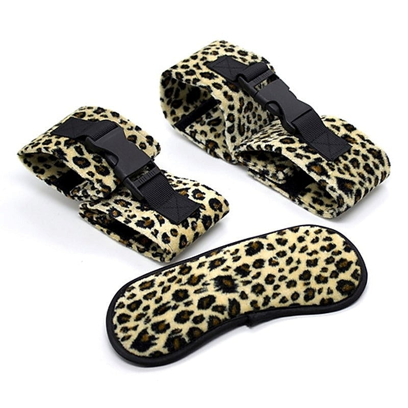 Leopard Beginner Lovers Soft 3 Piece Kit by BDStyle - Cuffs and Restraints