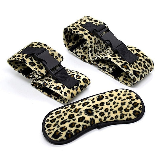 Leopard Beginner Lovers Soft 3 Piece Kit by BDStyle - Cuffs and Restraints