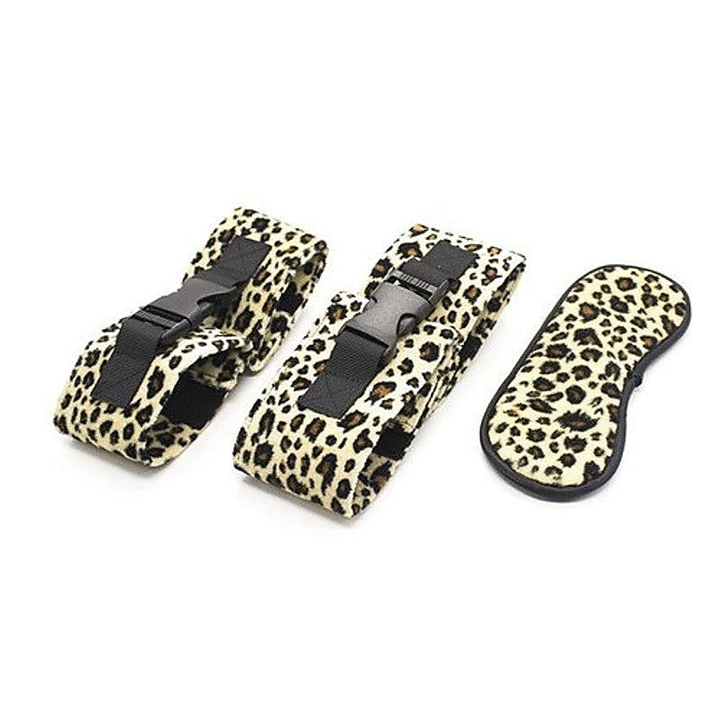 Leopard Beginner Lovers Soft 3 Piece Kit by BDStyle - Cuffs and Restraints
