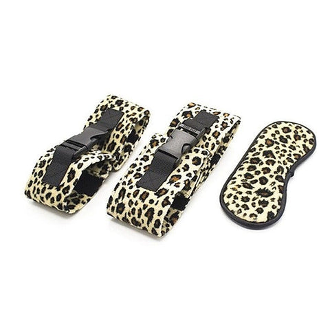 Leopard Beginner Lovers Soft 3 Piece Kit by BDStyle - Cuffs and Restraints