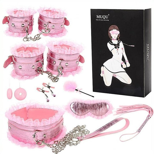 Lace Bondage Set With Love Egg by BDStyle - Bondage Kits
