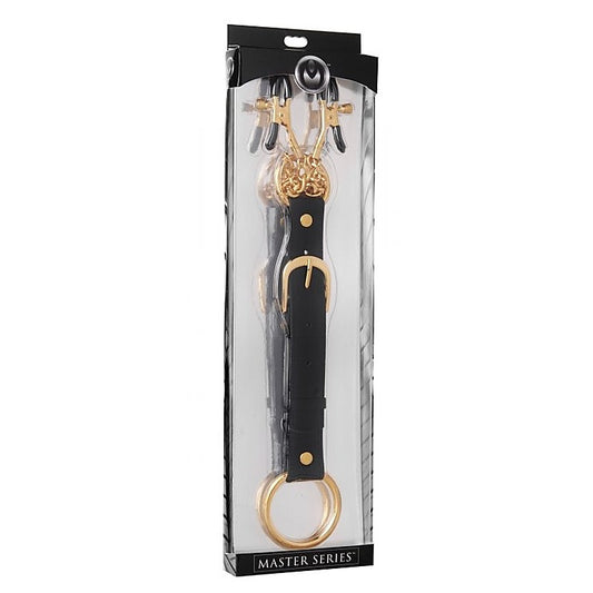 Penitentiary Nipple Clamps and Cock Ring Set by XR Brands - Nipple and Clit Clamps