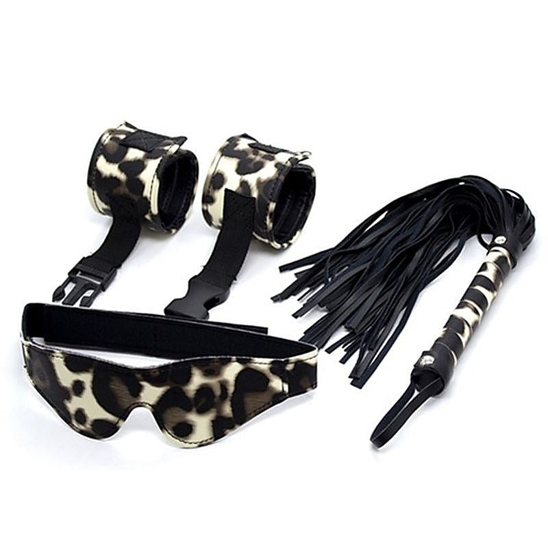 Leopard Bondage Kits 3 PCS by BDStyle - Cuffs and Restraints