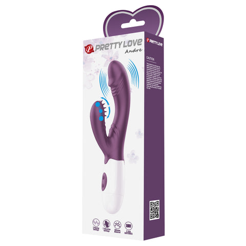 Baile Pretty Love Andre Silicone Dual Rabbit Stimulator G Spot Clitoral - Rabbit Vibrators