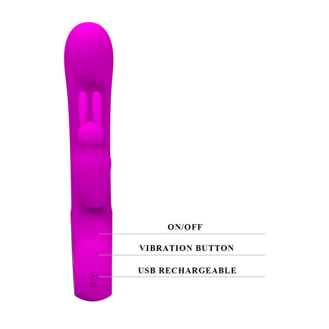 Pretty Love Webb Rechargeable 12 Functions Rabbit Vibrator Dual Motor Design - Rabbit Vibrators