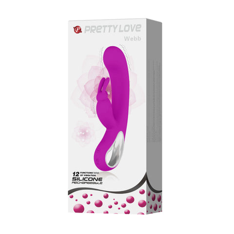 Pretty Love Webb Rechargeable 12 Functions Rabbit Vibrator Dual Motor Design - Rabbit Vibrators
