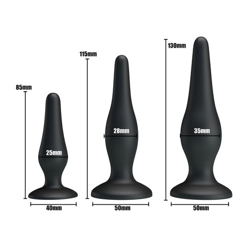 Pretty Love Beginners Mini Silicone Anal Plug Kit - Butt Plugs