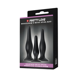 Pretty Love Beginners Mini Silicone Anal Plug Kit - - Butt Plugs