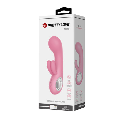 Baile Chris 7 Functions Silicone Rabbit Vibrator - Rabbit Vibrators