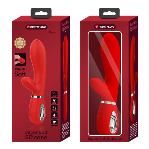 Baile Pretty Love THOMAS Soft Silicone Rabbit Vibrator G Spot Memory Function - Rabbit Vibrators