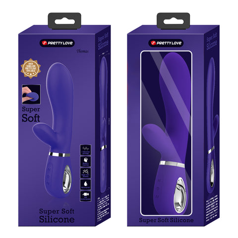Baile Pretty Love THOMAS Soft Silicone Rabbit Vibrator G Spot Memory Function - Rabbit Vibrators