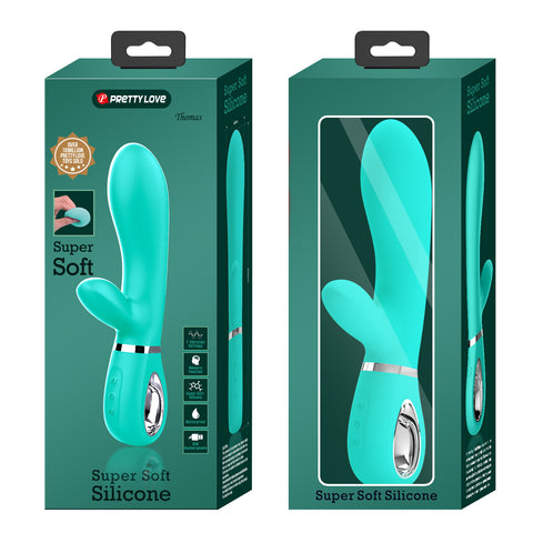 Baile Pretty Love THOMAS Soft Silicone Rabbit Vibrator G Spot Memory Function - Rabbit Vibrators