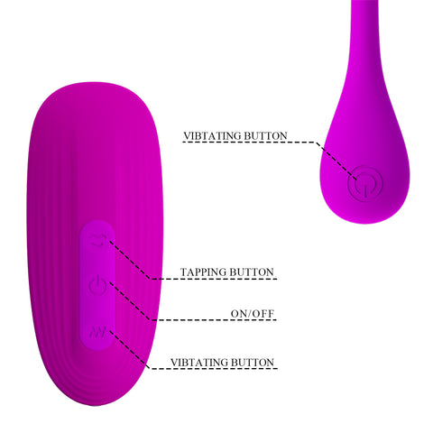Baile Curupira Remote Control Sucking Silicone Egg Vibrator - Love Eggs and Kegel Exercisers
