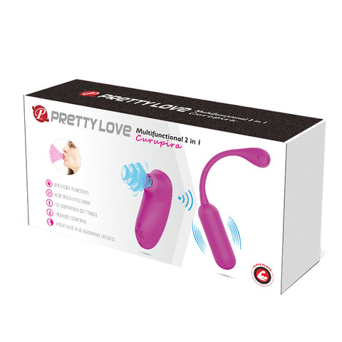 Baile Curupira Remote Control Sucking Silicone Egg Vibrator - Love Eggs and Kegel Exercisers