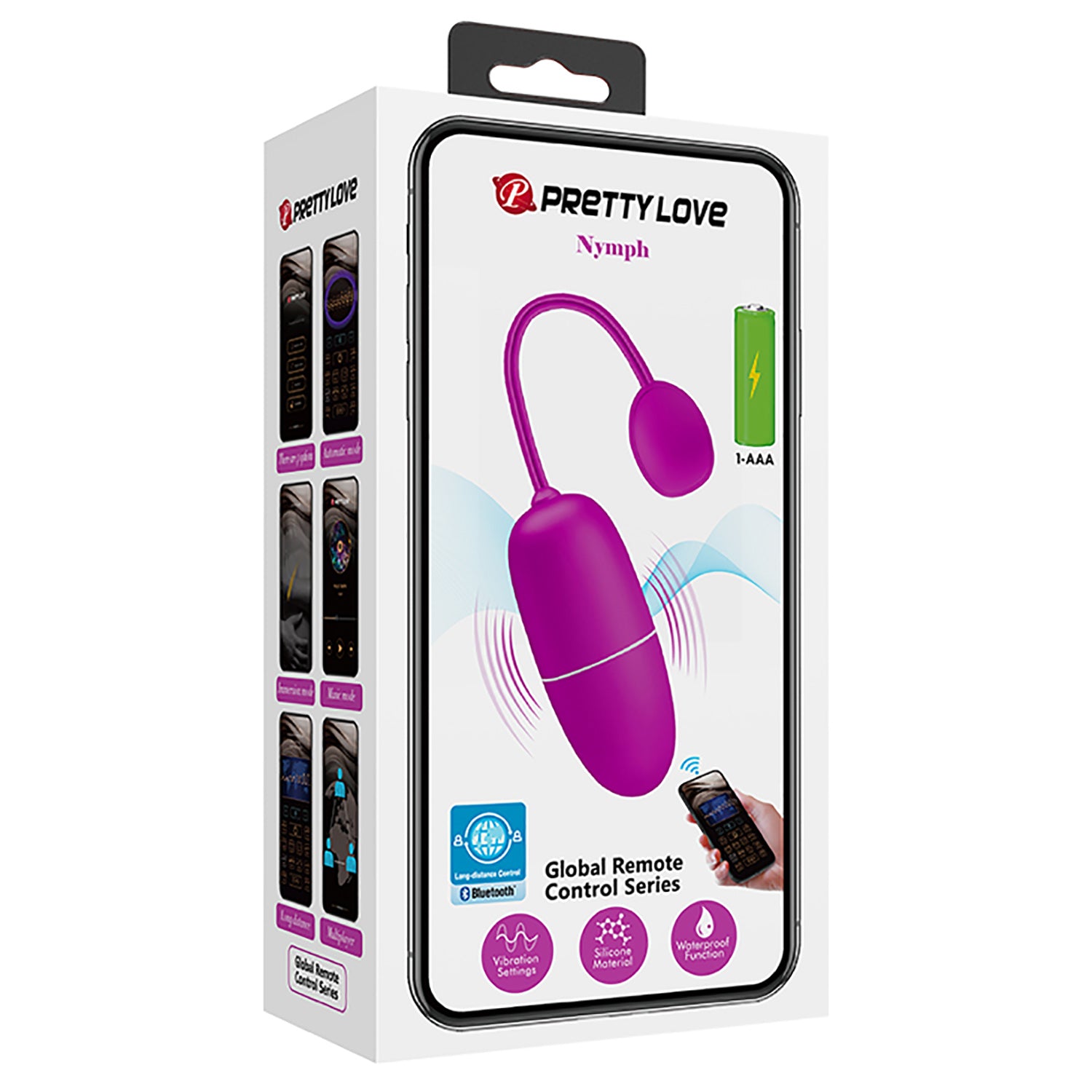 Baile Nymph Mobiel App Control 12 Function Egg Massager - Love Eggs and Kegel Exercisers