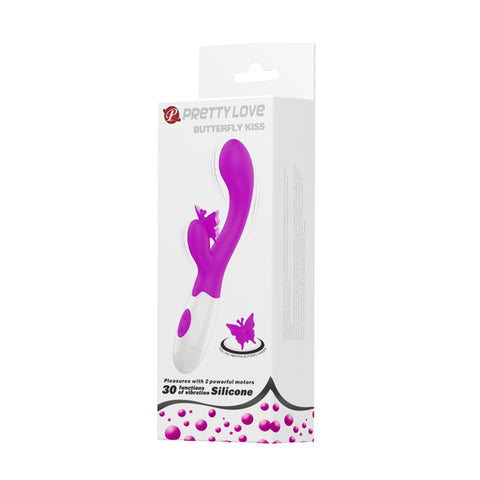 Pretty Love Butterfly Kiss 30 Functions Rabbit Vibrator Dual Stimulation - Rabbit Vibrators