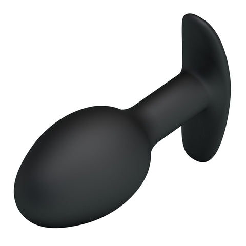 Baile Pretty Love Silicone Anal Balls Butt Plug Black Movement Activated - Butt Plugs