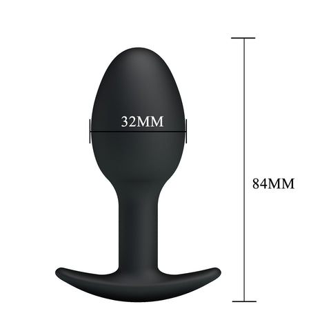 Baile Pretty Love Silicone Anal Balls Butt Plug Black Movement Activated - Butt Plugs
