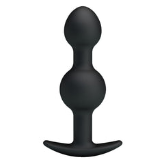 Pretty Love Silicone Anal Balls Butt Plug Black - 4.05 Inches - Butt Plugs