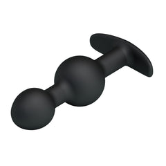 Pretty Love Silicone Anal Balls Butt Plug Black - - Butt Plugs