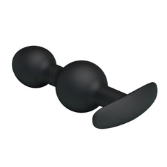 Pretty Love Silicone Anal Balls Butt Plug Black - - Butt Plugs