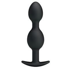 Pretty Love Silicone Anal Balls Butt Plug Black - 4.92 Inches - Butt Plugs