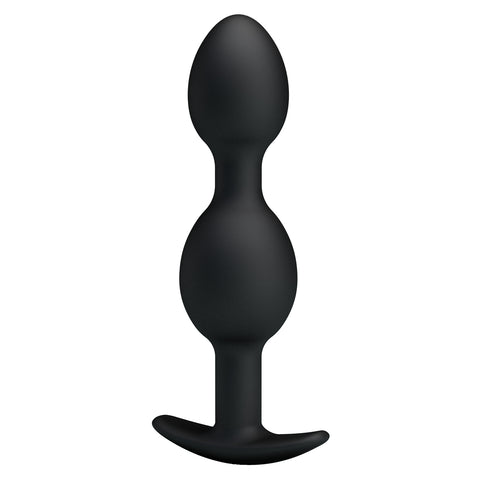 Baile Pretty Love Silicone Anal Balls Butt Plug Black Movement Activated - Butt Plugs